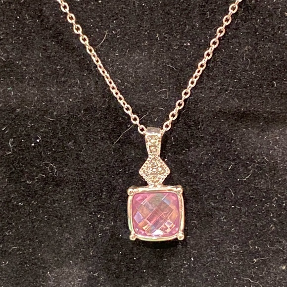 Pink Gemstone Three Piece Set Including Necklace, Bracelet and Earrings - Picture 2 of 4